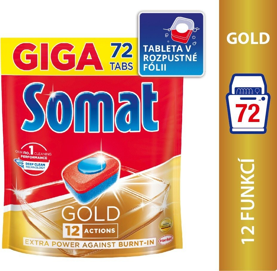 Somat Gold tablety do myčky 72ks od 390 Kč - Heureka.cz