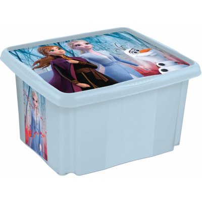 OKT Plastový box Frozen 24 l světle modrý s víkem 42,5 x 35,5 x 22,5 cm – Zbozi.Blesk.cz