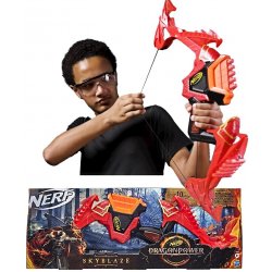 Nerf Luk Elite Dragonpower Skyblaze F0809 + 30 šípů + páska na ruku+ terče