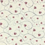 Dekorační látka SONJA krémová, růže a černý ornament, š.160 – Zboží Dáma