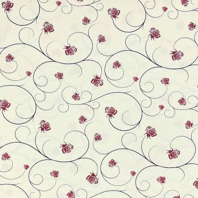 Dekorační látka SONJA krémová, růže a černý ornament, š.160 – Zboží Dáma