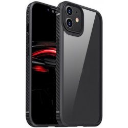 Pouzdro AppleKing nárazuvzdorné transparentní s karbonovou texturou iPhone 11 Pro - černé