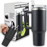 Gordon G870 Termohrnek s uchem a brčkem nerez 1,2 l černá – Zboží Dáma