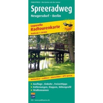 Radwanderkarte Leporello Spreeradweg 31 Teilktn.