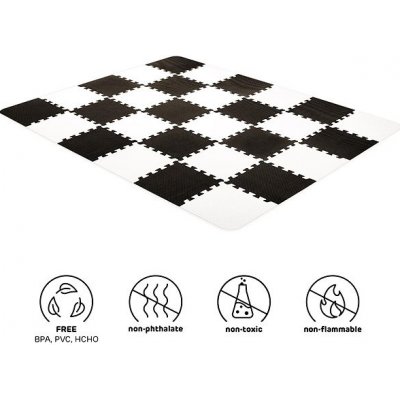 Kinderkraft Podložka pěnové puzzle Luno Black&White 30ks – Zboží Mobilmania