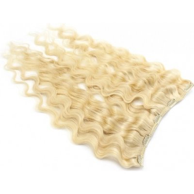 Clip in rychlopás 51cm vlnitý - nejsvětlejší blond – Hledejceny.cz