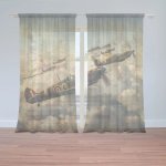 Sablio Záclony Stíhačky Spitfire v letecké bitvě: 2ks 150x250cm – Hledejceny.cz