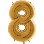 Foliová číslice zlatá 8 86 cm – Zboží Dáma