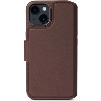 Pouzdro Decoded Leather Detachable Wallet iPhone 14 Plus hnědé