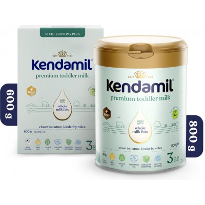 Kendamil 3 Premium HMO 800 g + 600 g – Zbozi.Blesk.cz