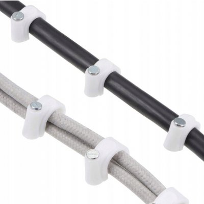 BERGE Držáky kabelů pro kabelové girlandy s hřebíky 14 mm, 100 kusů, bílé CM-1790114-1 – Hledejceny.cz