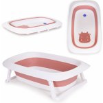 Ecotoys Dětská skládací vanička s odtokem růžová – Sleviste.cz