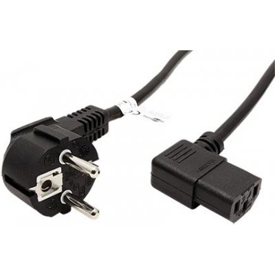 goobay Kabel síťový, CEE 7/7(M) - IEC320 C13, 90°, 5m, černý (93119) - 19.92.0050 – Zboží Živě