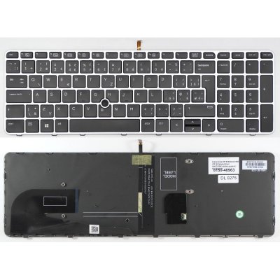 česká klávesnice HP EliteBook 755 G3 850 G3 850 G4 ZBook 15u G3 G4 černá/stříbrná CZ/SK podsvit touchpoint – Zbozi.Blesk.cz