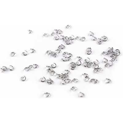 Kroužek spojovací otevřený Ø3 mm z nerezové oceli - platina (3 g) – Sleviste.cz