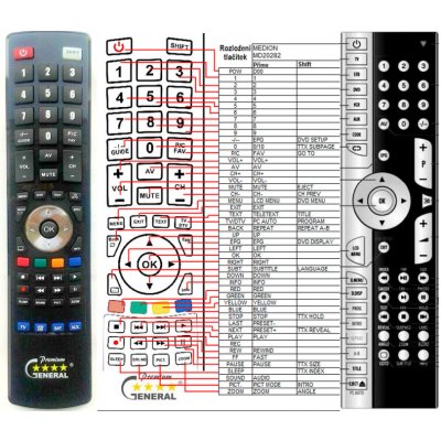 Dálkový ovladač General Medion MD20282 – Zboží Živě