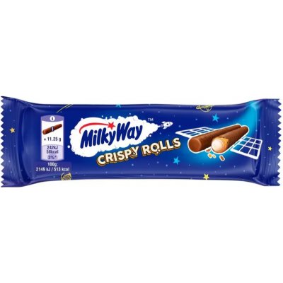 Milky Way Crispy Rolls tyčinky s mléčnou náplní a polevou z mléčné čokolády 22,5 g – Zboží Dáma