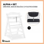 Hauck Alpha+ set 2v1 dřevěná židle, natural + polstrování Melange charcoal – Hledejceny.cz