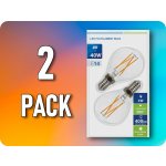 V-tac žárovka LED Filament E14, 4W, 400lm, P45, 2700K/2-PACK! – Zboží Mobilmania