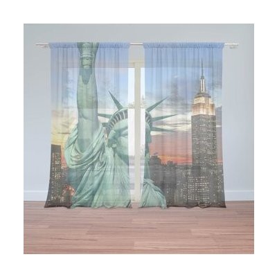 Sablio Záclony Socha Svobody: 2ks 150x250cm – Hledejceny.cz