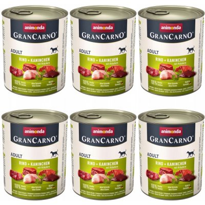 Animonda Gran Carno Adult hovězí a králík s bylinkami 800 g – Sleviste.cz