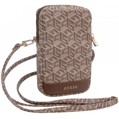 Guess PU G Cube Walltet Phone Bag Zipper Brown – Hledejceny.cz