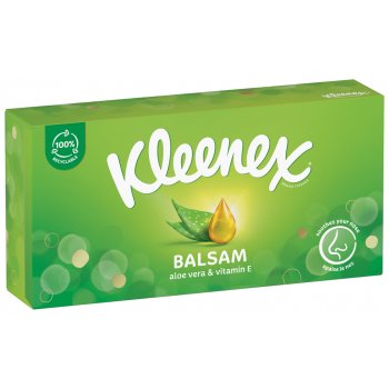Kleenex Balsam papírové kapesníčky s výtažkem z měsíčku lékařského 3-vrstvé 64 ks