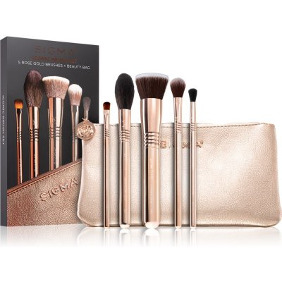 Sigma Beauty Brush Set F80 kabuki štětec na make-up 1 ks + F37 štětec na pudr a tvářenku 1 ks + F03 štětec na rozjasňovač 1 ks + E38 štětec na blending 1 ks + E54 štětec na přesnou aplikaci očních stí