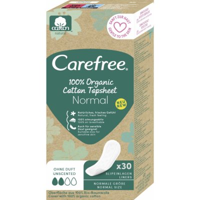 Carefree Organic Cotton Slipové vložky Normal 30 ks – Zbozi.Blesk.cz