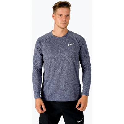 Nike pánské tréninkové tričko s dlouhým rukávem Heather navy blue NESSA590-440