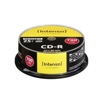 Intenso CD-R 700MB Printable 52x, 25ks (1801124)