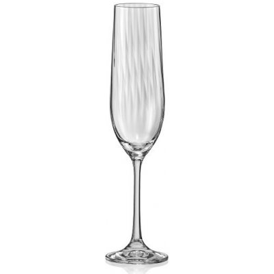 Bohemia Crystal Glass Sklenice na šampaňské Waterfall 40729 22 190 6 x 190 ml