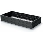 Prosperplast Vyvýšený záhon plastový WOODY 1492x756x250mm antracitový – HobbyKompas.cz