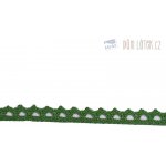 Krajka paličkovaná zelená, šíře 8 mm – Zboží Mobilmania
