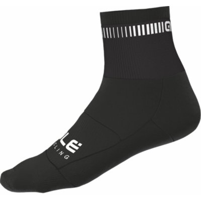 Alé Cycling letní cyklistické ponožky Logo Q-Skin Socks černé/bílé – Zboží Mobilmania