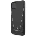 Pouzdro Mercedes - Apple iPhone 11 Pro Max Hard Case Pattern Line Leather - černé – Sleviste.cz