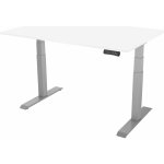 DELSO Výškově nastavitelný stůl PROJUSTER 120 x 60 cm bílá / světle šedá – Zboží Dáma