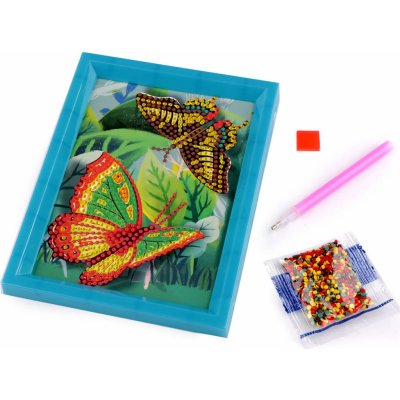 Prima-obchod Diamantové malování s rámečkem barva 2 bílá motýl 107877 – Sleviste.cz