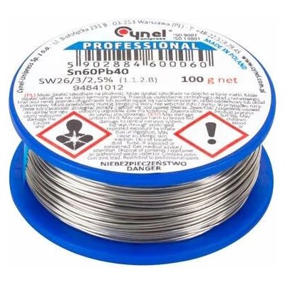 Cín pájka CYNEL 2mm/100g Sn60Pb40 – Sleviste.cz