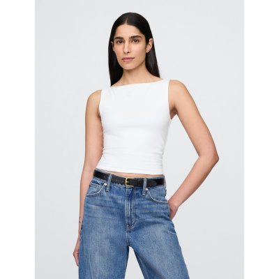 GAP Strečový crop top dámské šedá – Sleviste.cz