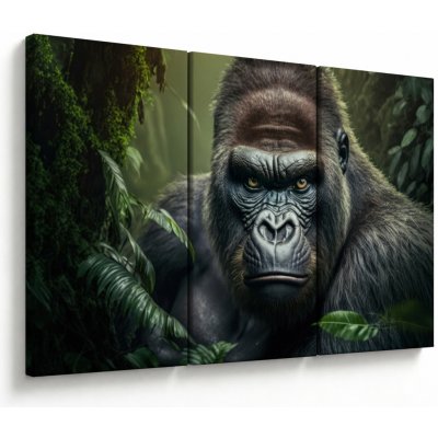 Obraz - Portrét gorily, třídílný 120x80 cm – Hledejceny.cz