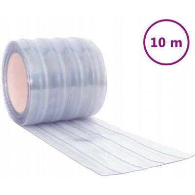 PVC izolační dveřní clona, 200 mm x 1,6 mm, průhledná, 25 m – Hledejceny.cz