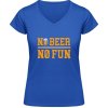 Dámské tričko s potiskem Soft-Style V Tričko Gildan Pivní design No Beer No Fun Royal Blue