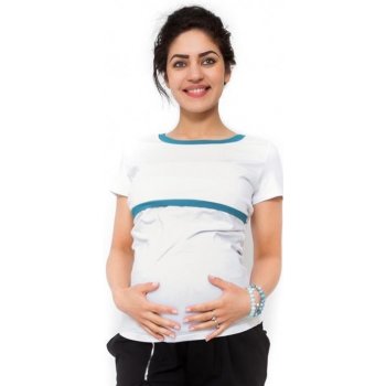 Be MaaMaa těhotenské kojící triko Aldona bílá