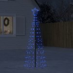 Petrashop Vánoční stromek kužel s hroty 220 modrých LED 180 cm
