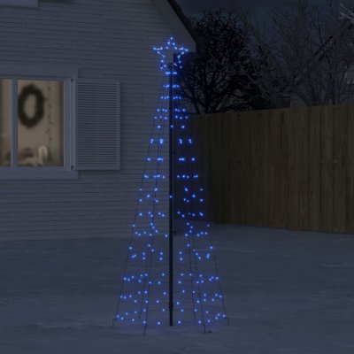 Petrashop Vánoční stromek kužel s hroty 220 modrých LED 180 cm
