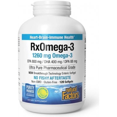 Natural Factors Rx Omega-3 1260 mg 120 kapslí – Hledejceny.cz