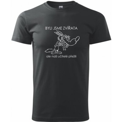 Školní triko Zvířata Klasické pánské triko černé – Zboží Mobilmania