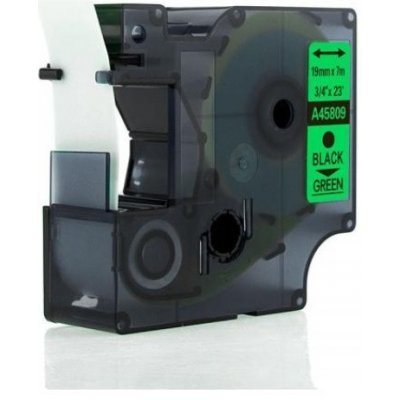 Dymo 45809 19mm x 7m černý tisk/zelený - kompatibilní – Zboží Mobilmania