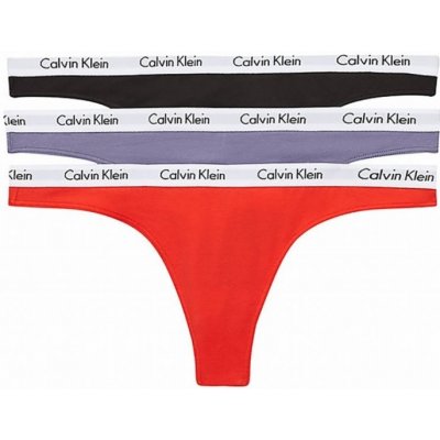 Calvin Klein Dámská tanga QD3587E 1CX 3 KUSY černá – Zboží Dáma